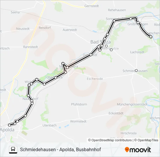 285 Bus Line Map