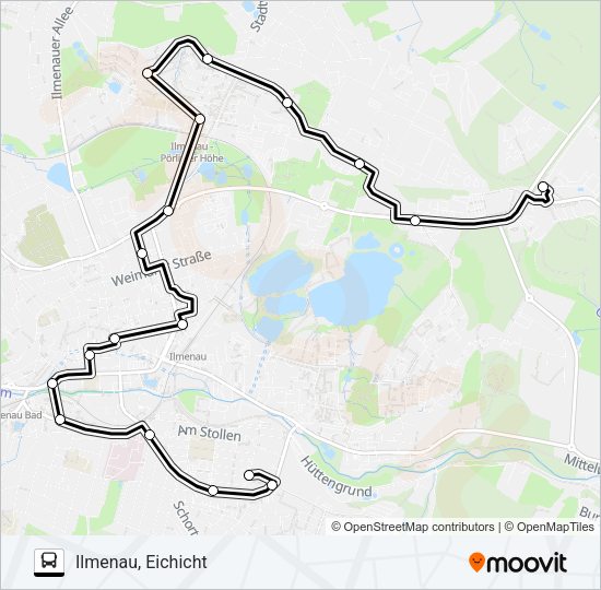 Автобус A: карта маршрута