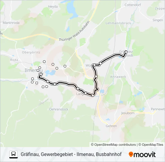 305 Bus Line Map