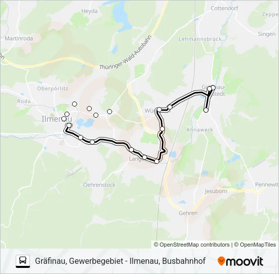 305 Bus Line Map