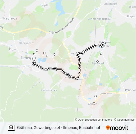 305 Bus Line Map