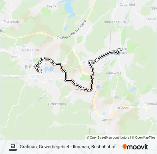 305 Bus Line Map