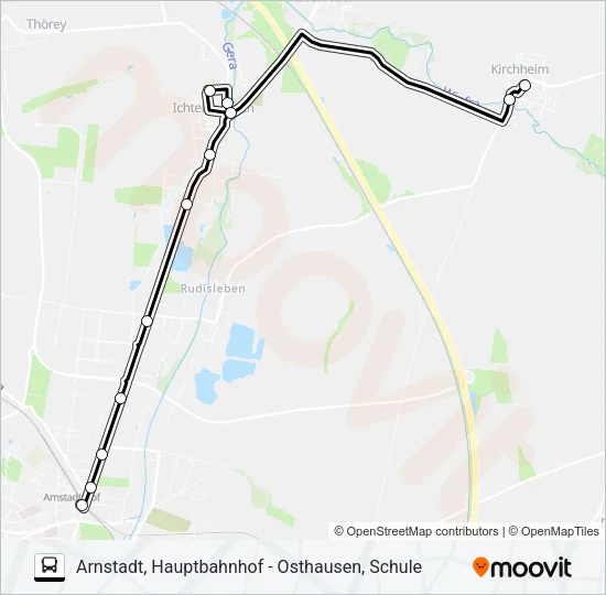 353 Bus Line Map