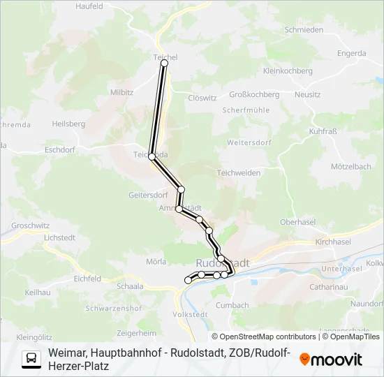 114 Bus Line Map