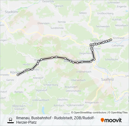 215 Bus Line Map