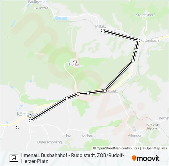 215 Bus Line Map