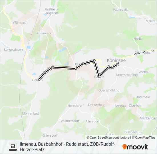 215 Bus Line Map