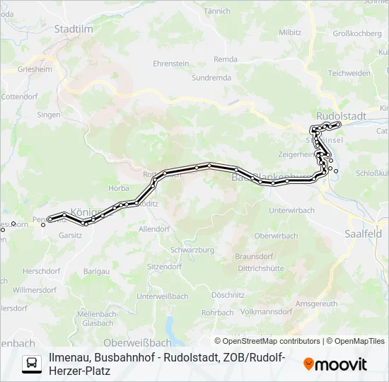 215 Bus Line Map