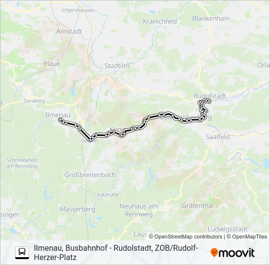 215 Bus Line Map
