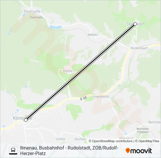 215 Bus Line Map