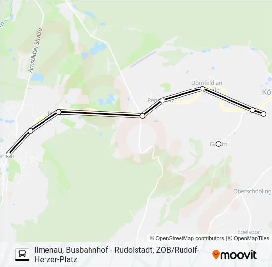 215 Bus Line Map