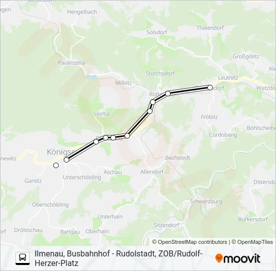 215 Bus Line Map