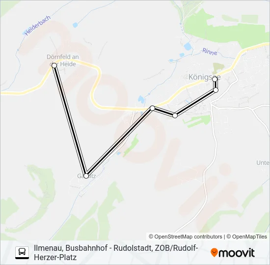 215 Bus Line Map