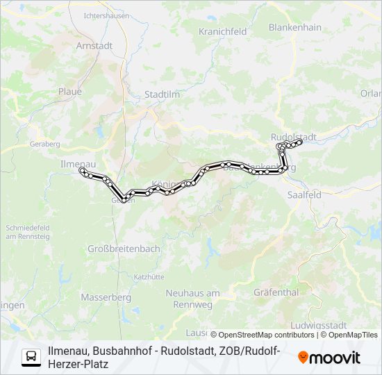 Buslinie 215 Karte
