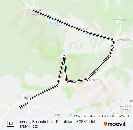 Buslinie 215 Karte