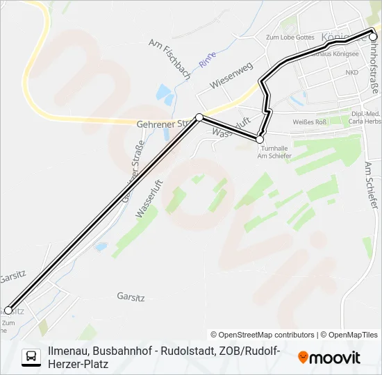 215 Bus Line Map