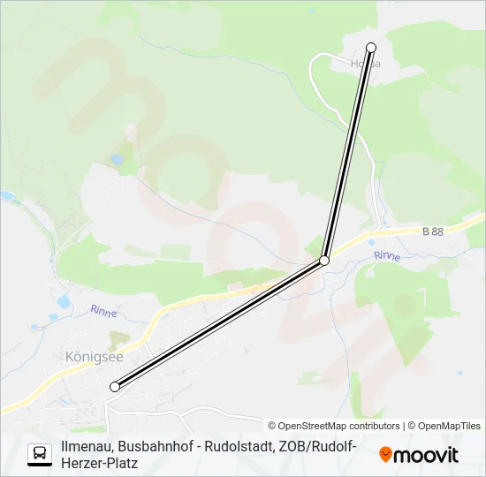 215 Bus Line Map