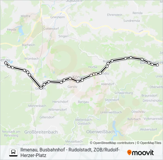 215 Bus Line Map