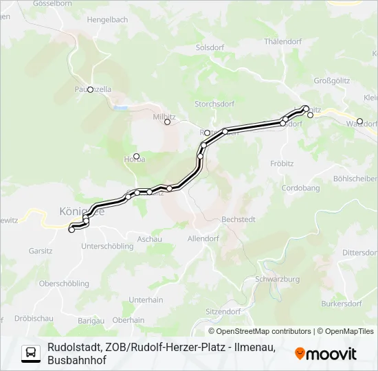 215 Bus Line Map