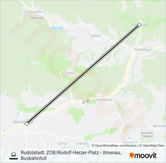 215 Bus Line Map
