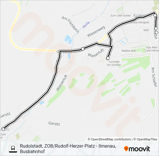 215 Bus Line Map