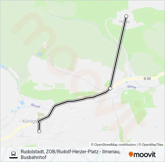 215 Bus Line Map