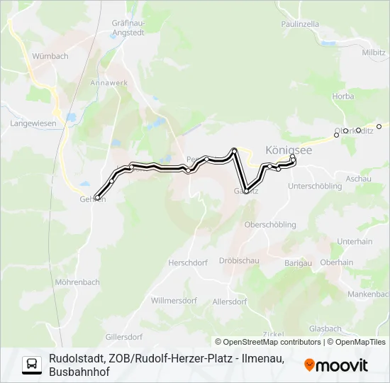 215 Bus Line Map
