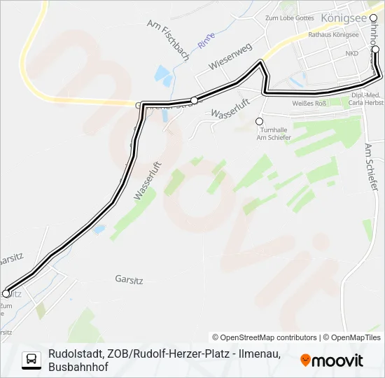 215 Bus Line Map