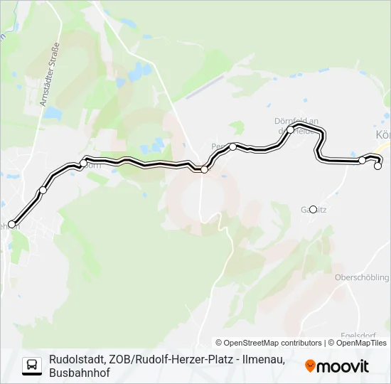 215 Bus Line Map
