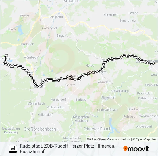 215 Bus Line Map