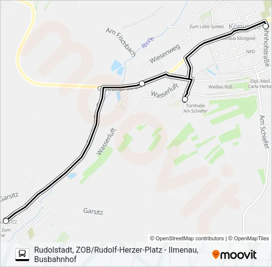 215 Bus Line Map