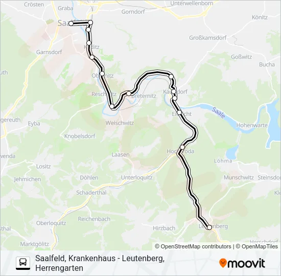 554 Bus Line Map