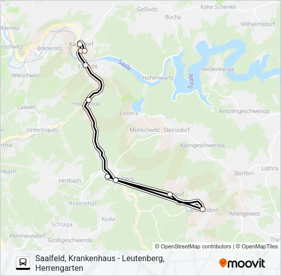 554 Bus Line Map
