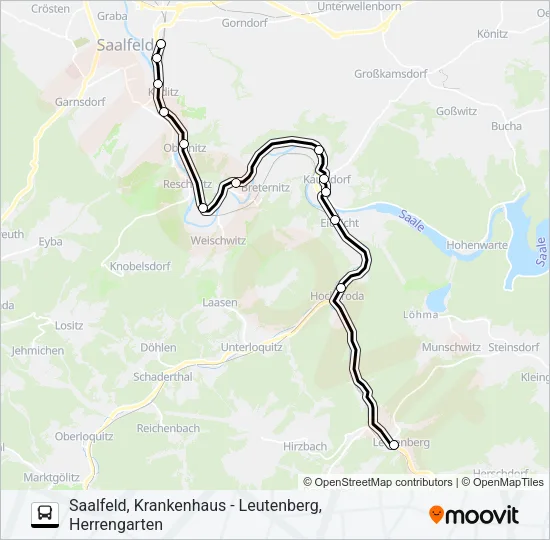 554 Bus Line Map