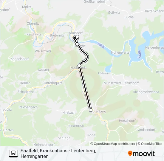 554 Bus Line Map