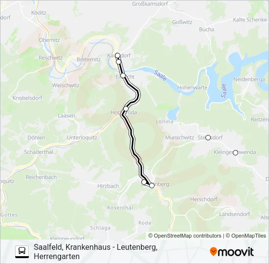 554 Bus Line Map