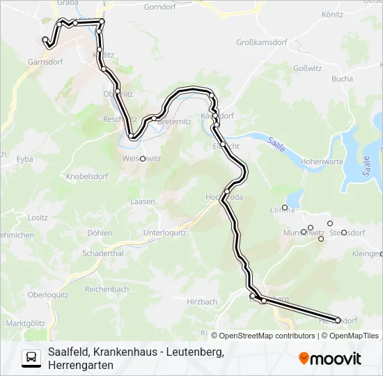 554 Bus Line Map