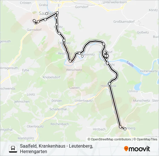 554 Bus Line Map