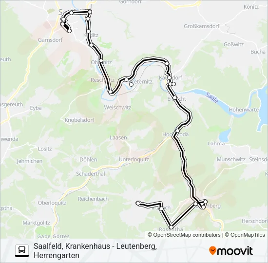554 Bus Line Map