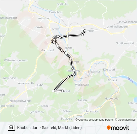 558 Bus Line Map