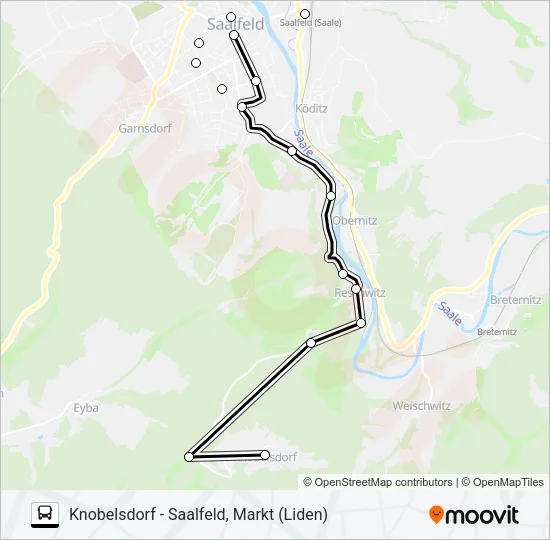 558 Bus Line Map