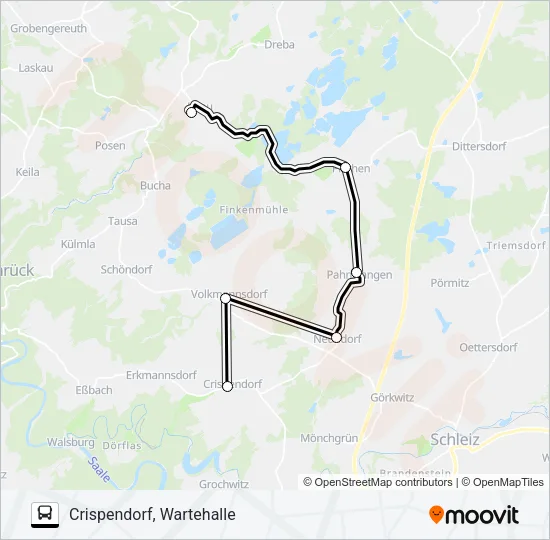 821 Bus Line Map