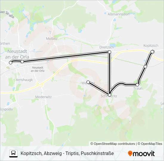 831 Bus Line Map
