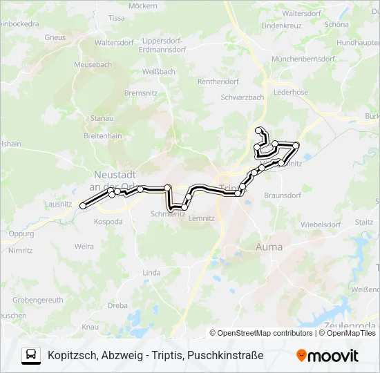 831 Bus Line Map