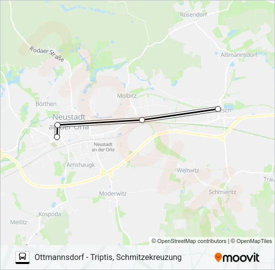 832 Bus Line Map