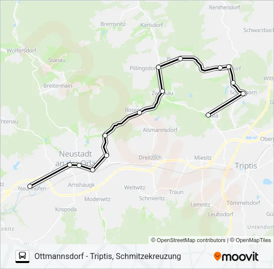 832 Bus Line Map