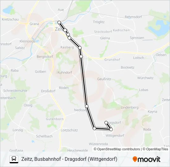 836 Bus Line Map