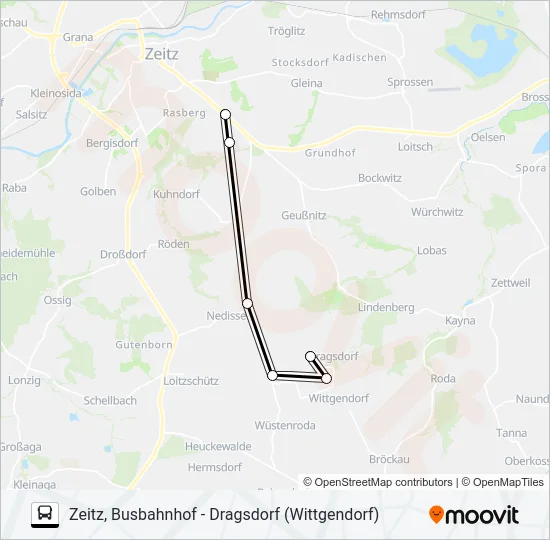 836 Bus Line Map