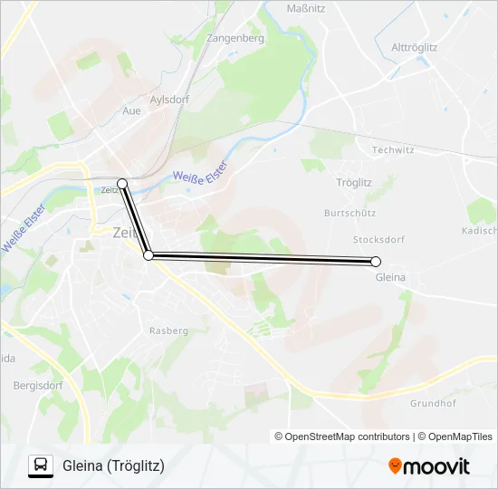845 Bus Line Map