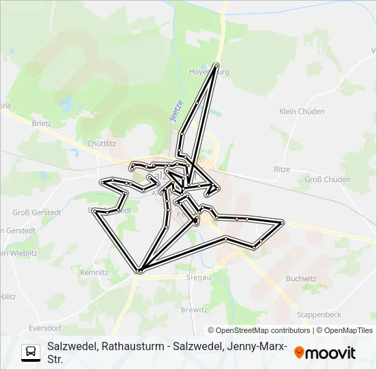 1 Bus Line Map